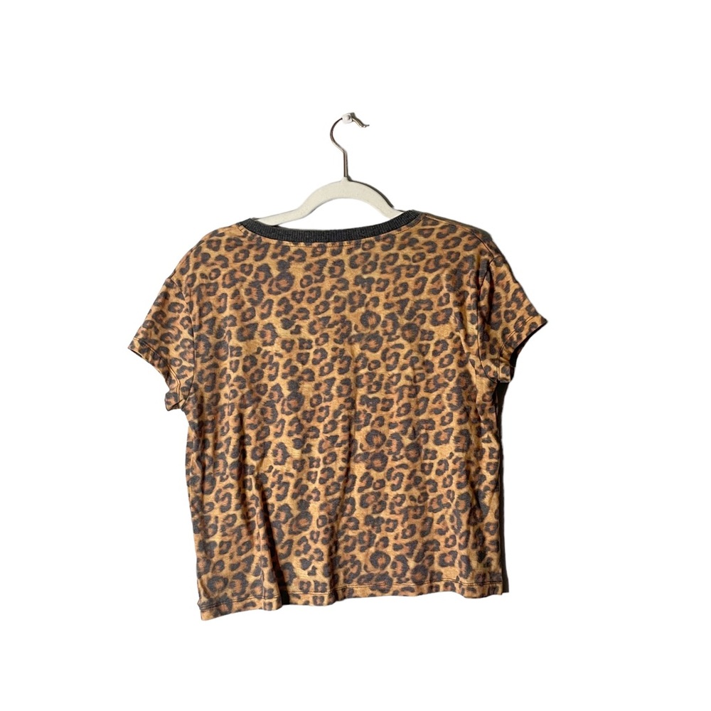 Zara Trafaluc Simply Number 1 Animal Cheetah Leopard Print Short Sleeve Shirt Sm - Picture 5 of 5